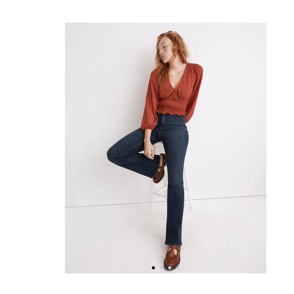 NWT! MADEWELL Julianne Smocked-Waist Top - Picture 11 of 14